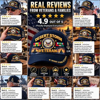 🏆Last Day Promo: 45% OFF! 🏜️Desert Storm Veteran Tribute Cap （1991–2026 -35TH ANNIVERSARY）