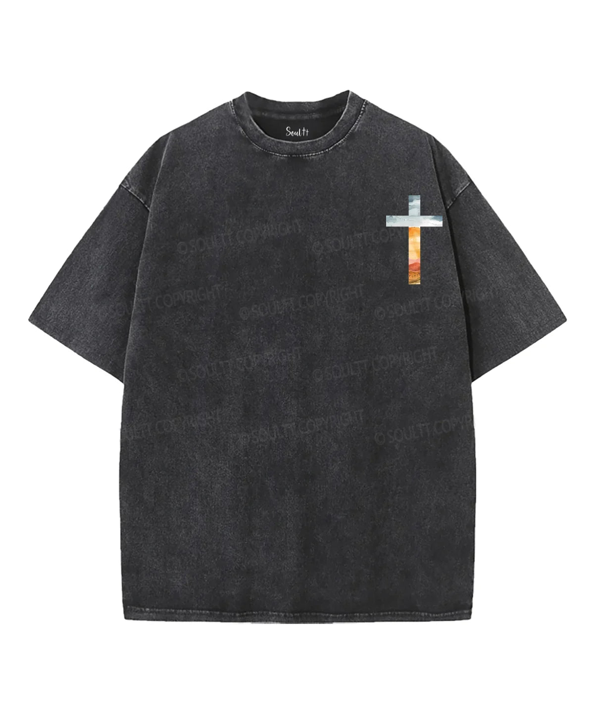His Mercies Are New Double Sided Unisex Washed Christian T-shirt