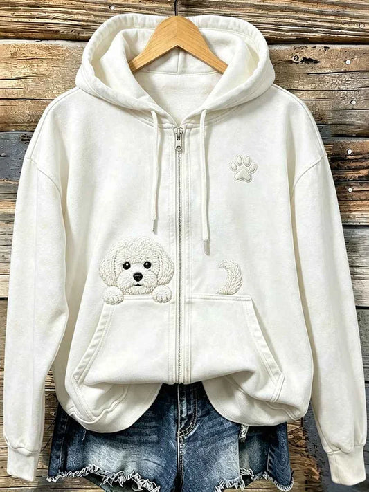 Women's Vintage Animal Print Hoodie