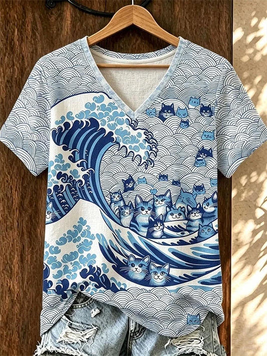 Women's Casual Print Short-Sleeve T-Shirt