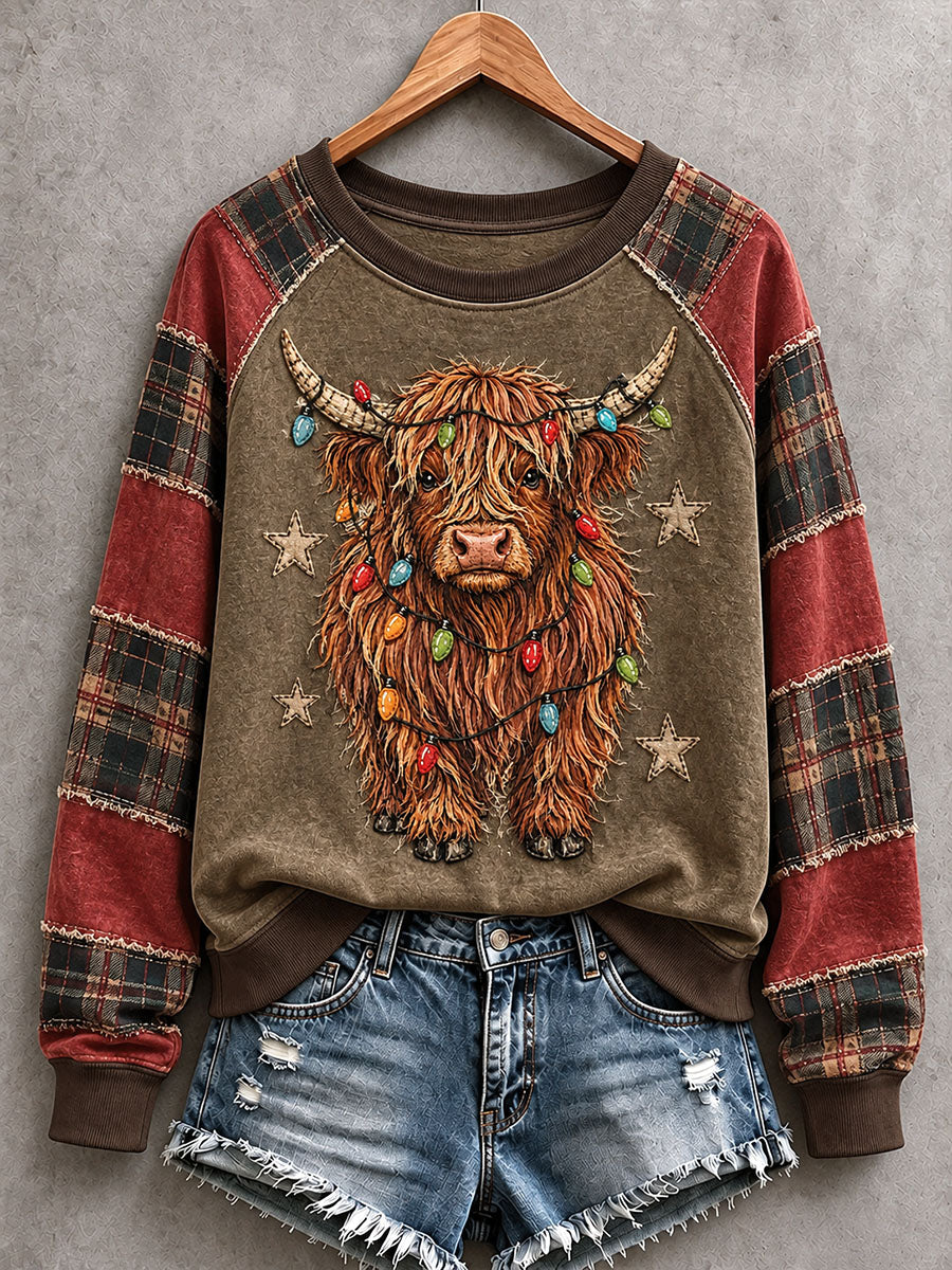 Women's Vintage Highland Cow Sweatshirt