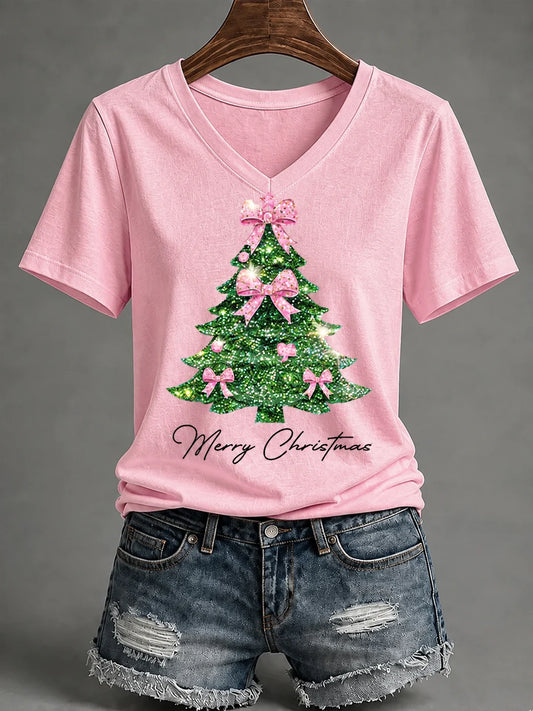 Women's Christmas Print T-Shirt