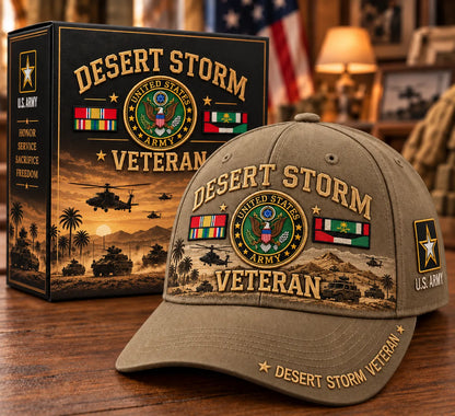 🏆Last Day Promo: 45% OFF! 🏜️Desert Storm Veteran Tribute Cap （1991–2026 -35TH ANNIVERSARY）