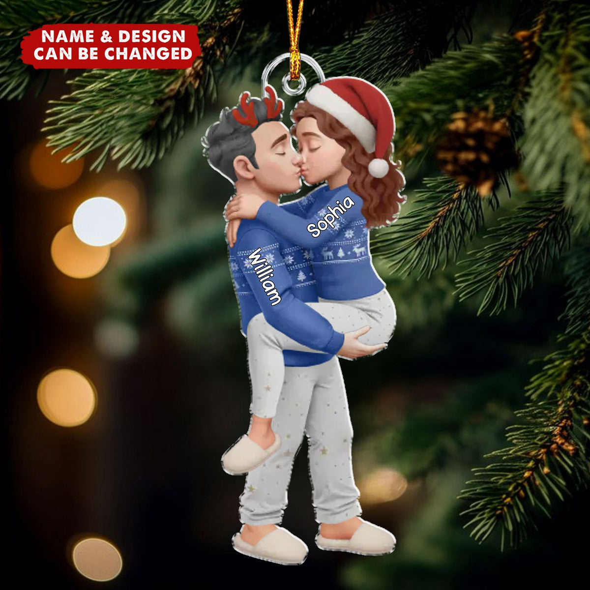 Christmas Gifts For Husband And Wife - Personalized Acrylic Ornament