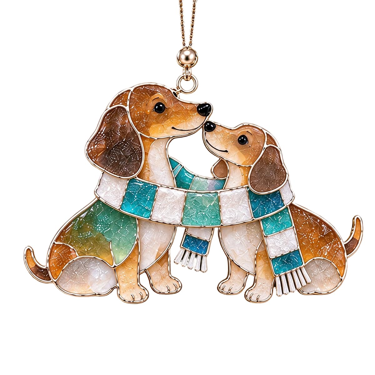 Coastal Dachshund Christmas Ornament – Sea Glass Dog Lover Decor | 2/$29.99 · 3/$39.99