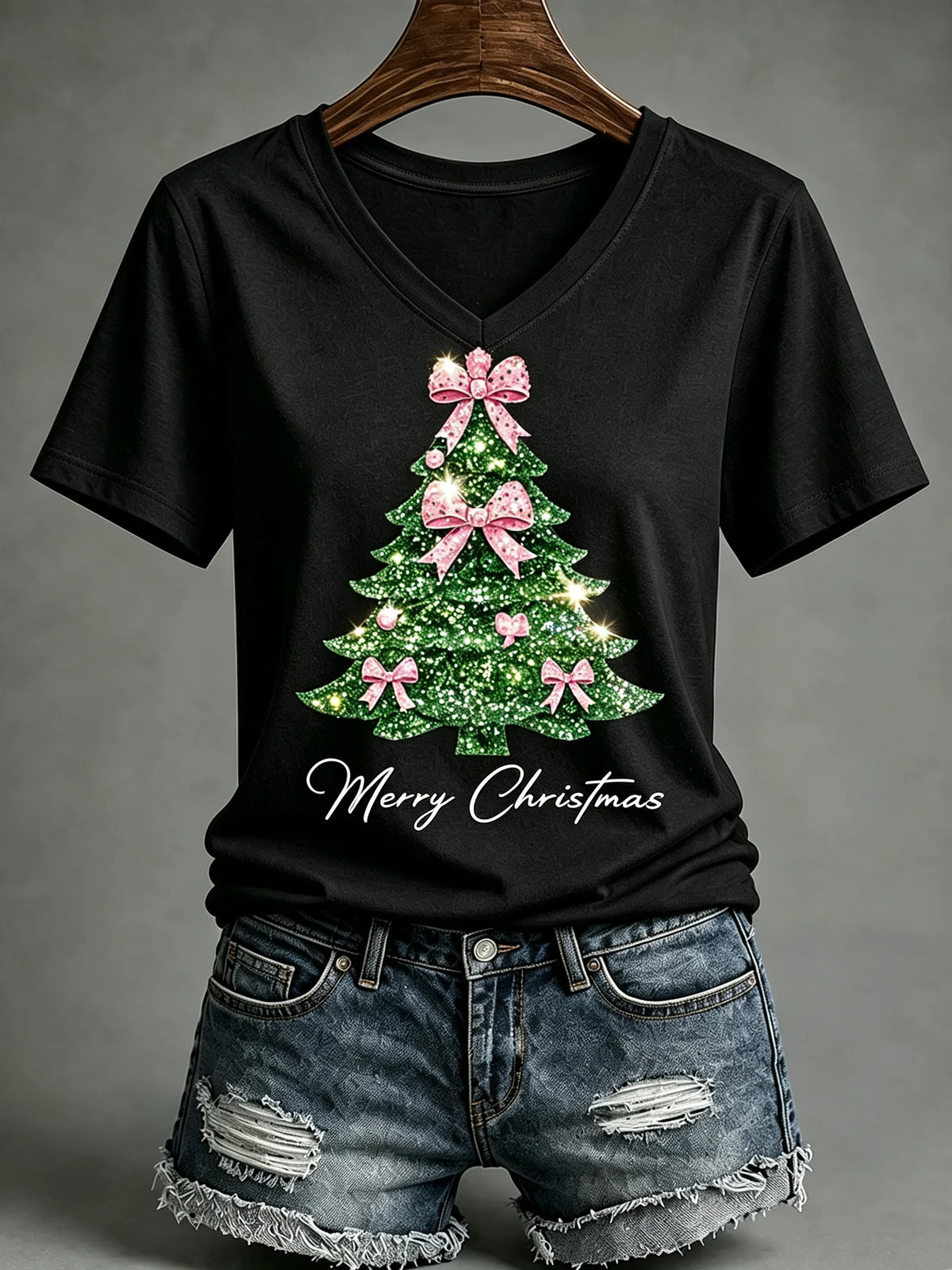 Women's Christmas Print T-Shirt
