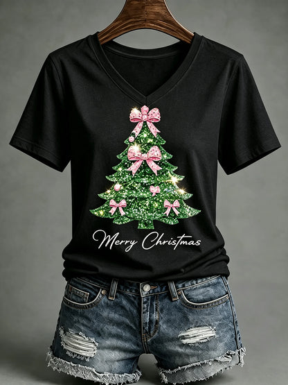 Women's Christmas Print T-Shirt