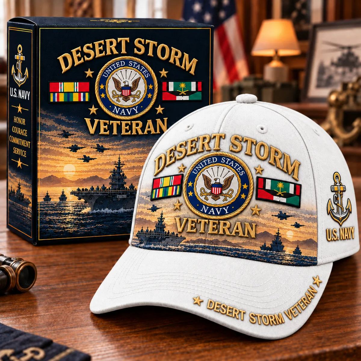 🏆Last Day Promo: 45% OFF! 🏜️Desert Storm Veteran Tribute Cap （1991–2026 -35TH ANNIVERSARY）