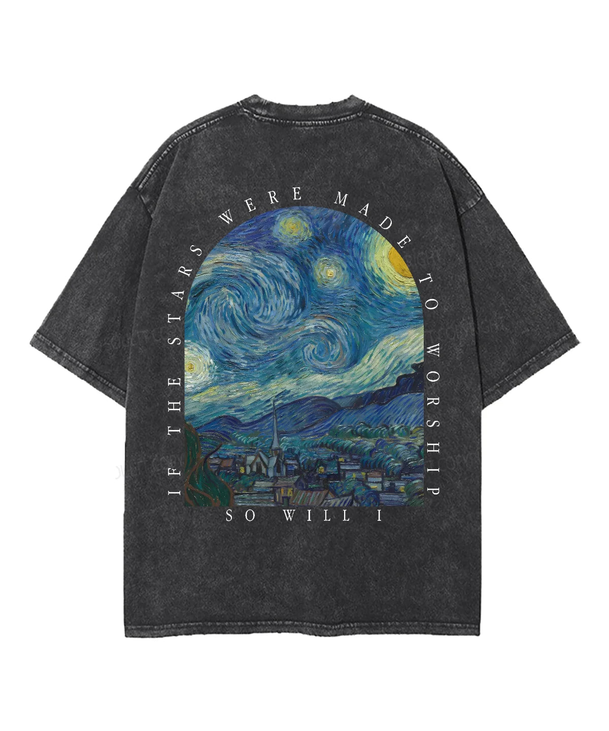 If The Stars Were Made To Worship Double Sided Unisex Washed Christian T-shirt